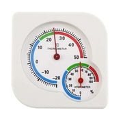 2-in-1 Indoor Outdoor Thermometer Hygrometer Wall Mountable Analog Temperature Humidity Meter Garden Weather Monitor With Colored Scale Easy-to-Read Display -20°C to 50°C Range